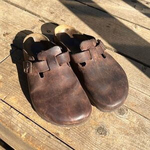 Birkenstock Boston - Brown Oiled Leather - Size 40